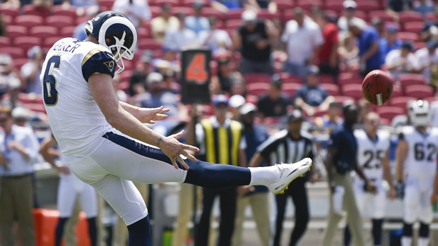 Kicking goals: Former Sydney Swan prospect Michael Dickson will play in the NFL Pro Bowl.