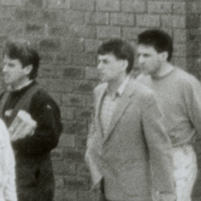 Graeme Jensen, in black, Victor Peirce, in suit jacket, and Jed Houghton, right.