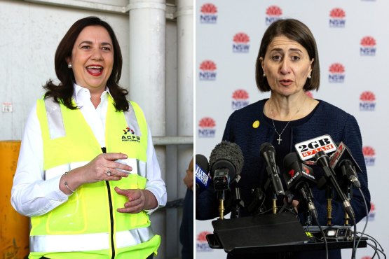 Ms Palaszczuk says if Ms Berejiklian is on "high alert" then so is she.