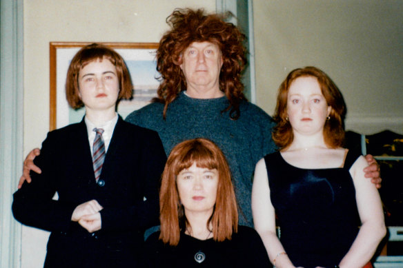 John Clarke with his wife, Helen, and daughters Lorin (left) and Lucia at Lucia’s 21st birthday.