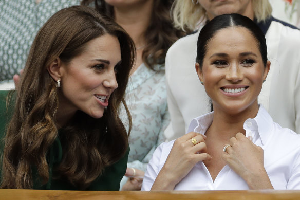 Meghan and Kate at Wimbledon in July.