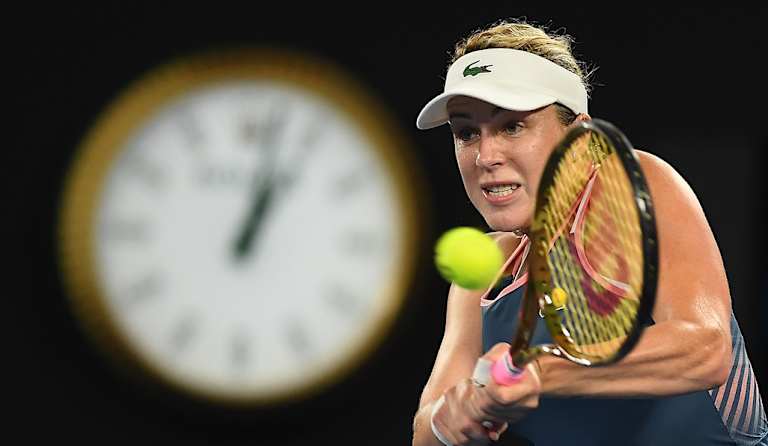 The clock ticks past 1am on Monday morning as Russian Anastasia Pavlyuchenkova fires her way to victory over American Sloane Stephens.