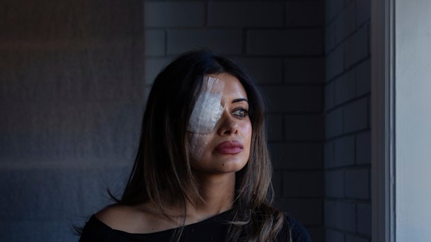 Former Greens candidate Hannah Thomas is recovering from an eye injury suffered after police broke up a protest in Sydney last month
