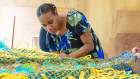 Lavinia Ketchell is the youngest artist to work on the Ghost Net Collective’s eagle ray project. 