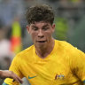 ‘He belongs’: Socceroos prodigy shines on debut against Messi’s Argentina