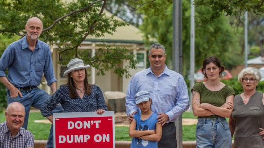 Downer residents Miles Boak, Steve Dyer,  Suzanne Pitson, Geoff and Kate Francis, Jessica Wade and Sue Dyer are concerned about a new ACT planning strategy which proposes to increase housing density in the suburb