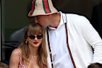 NEW YORK, NEW YORK - SEPTEMBER 08:  Singer-songwriter Taylor Swift and Travis Kelce of the Kansas City Chiefs attend the Men's Singles Final match between Taylor Fritz of the United States and Jannik Sinner of Italy on Day Fourteen of the 2024 US Open at USTA Billie Jean King National Tennis Center on September 08, 2024 in the Flushing neighborhood of the Queens borough of New York City. (Photo by Jamie Squire/Getty Images)