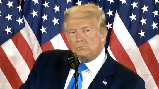 Donald Trump addresses the nation from the White House 