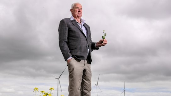 Farmer Kevin Blake who is one of many local farmers who were integral in the development of the Golden Plains wind farm.