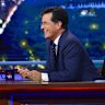 Donald Trump appears on The Late Show with Stephen Colbert during his 2015 presidential campaign.