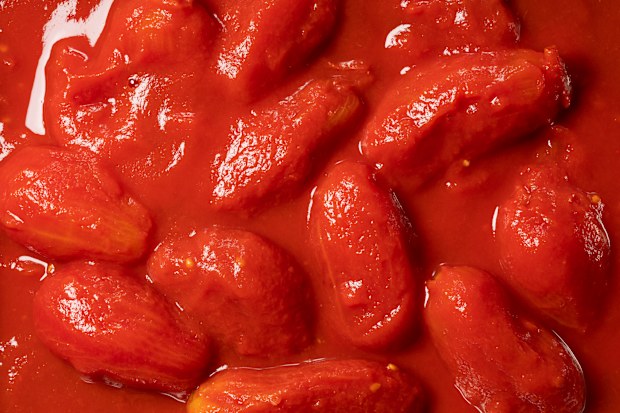 Stock image of tinned tomatoes