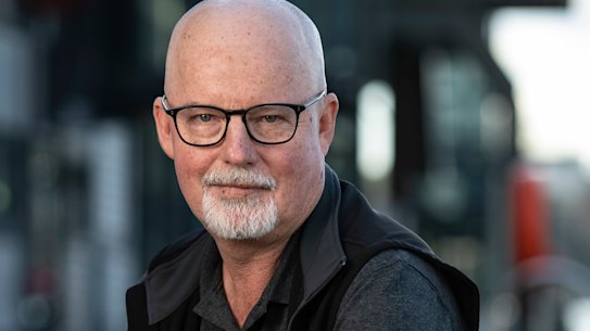 Auhtor Michael Robotham in Walsh Bay.