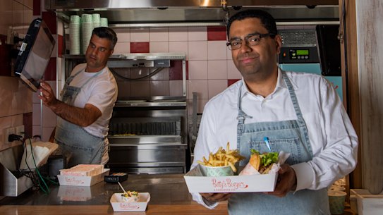 Retail Zoo chief executive Nishad Alani at Betty’s Burgers’ Bondi Junction Westfield store.