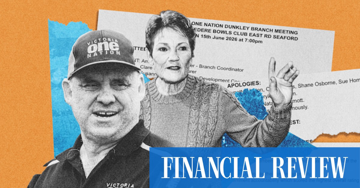 Leaked meeting minutes reveal One Nation’s election planning