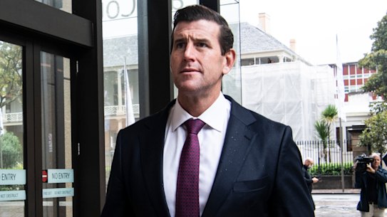 Ben Roberts-Smith outside the Federal Court in Sydney last month.