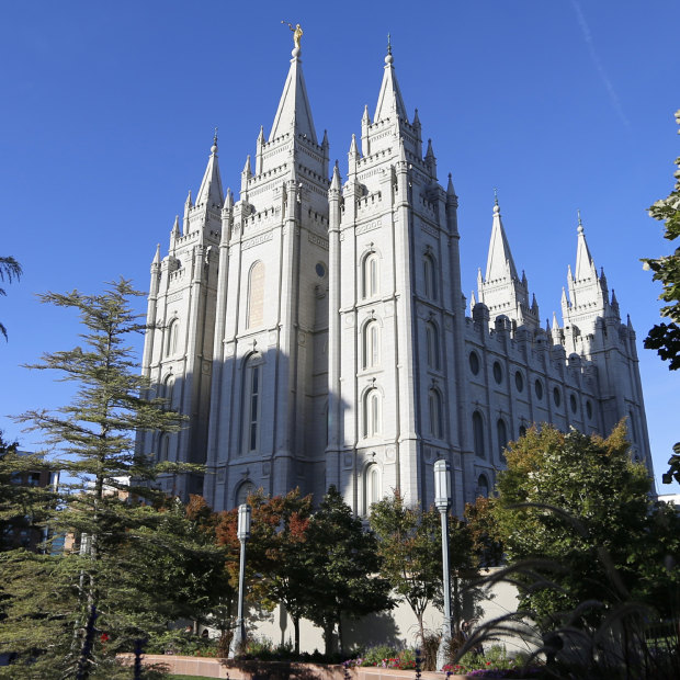 The Salt Lake Temple in Salt Lake City, the centre of world Mormonism.