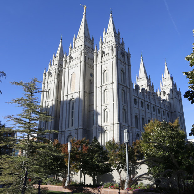 The Salt Lake Temple in Salt Lake City, the centre of world Mormonism.