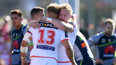 James Graham is leaving the Dragons and Jack De Belin (left) is also in demand.