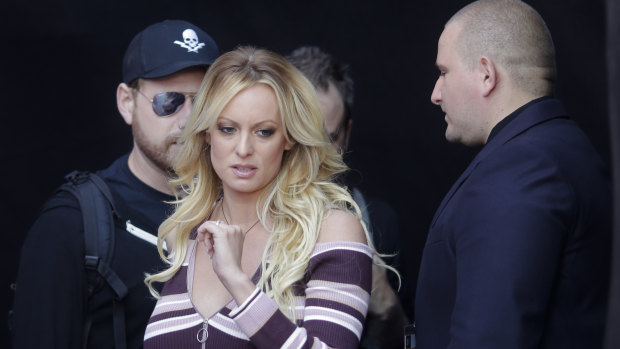 Stormy Daniels in Berlin last week.