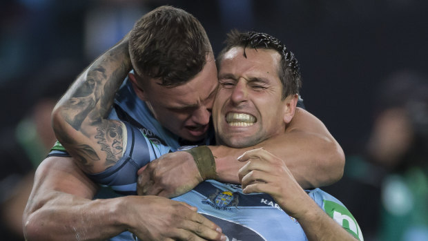 Victory is sweet for MItchell Pearce and the Blues.