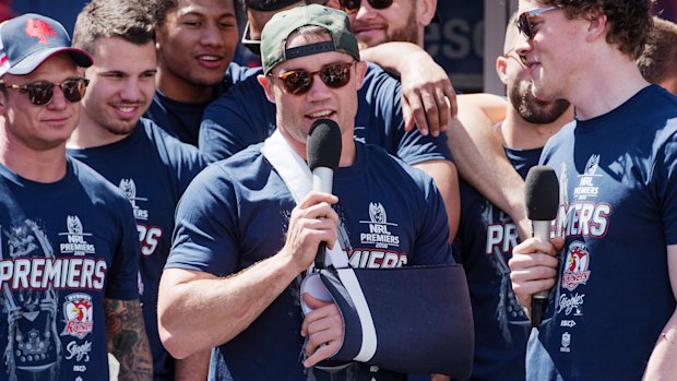 Cooper Cronk carried a fractured shoulder blade into the 2018 grand final.