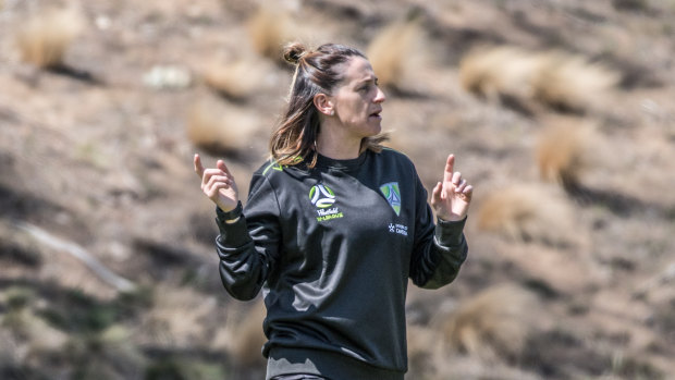 Staunch: Ex-Matilda and current Canberra United coach Heather Garriock is a strong supporter of the deposed Stajcic.