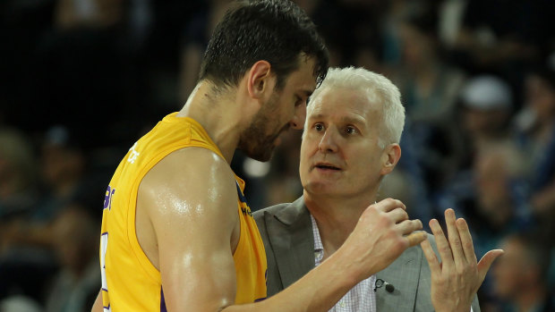 No timeout: Even Andrew Bogut below his best is an asset for Andrew Gaze.