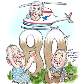 True Blue Dick Smith celebrates his 80th trip around the sun.