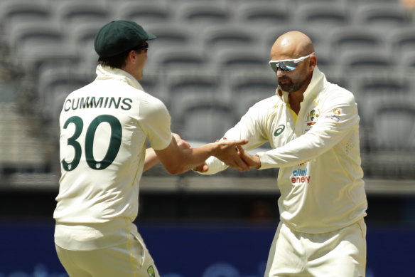 Cummins had to rely on Nathan Lyon to bowl Australia to victory on the final day in Perth. 