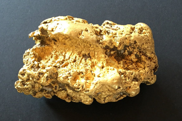 A gold nugget discovered on the outskirts of Ballarat in 2019.