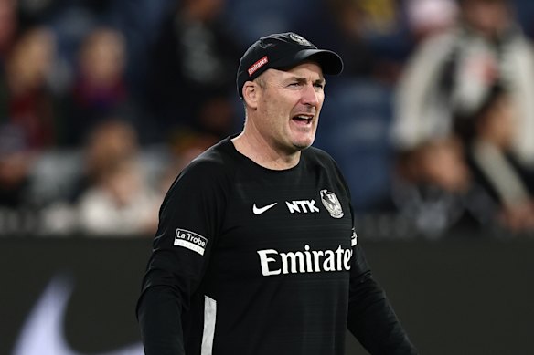Collingwood VFL and development coach Matthew Lokan.