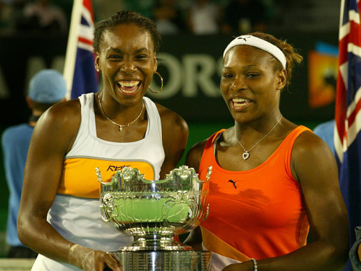 Sister act: Serena (right) defeated Venus in the 2003 Australian Open final.