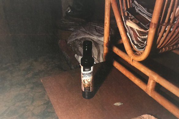 Oil found in the home of Gregory Richard Douglas during a police search. 