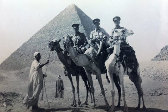 Bev Todd, Doug Burrows and Noel Craig in Egypt.
