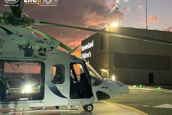 The boy riding the e-scooter was flown to hosptial.