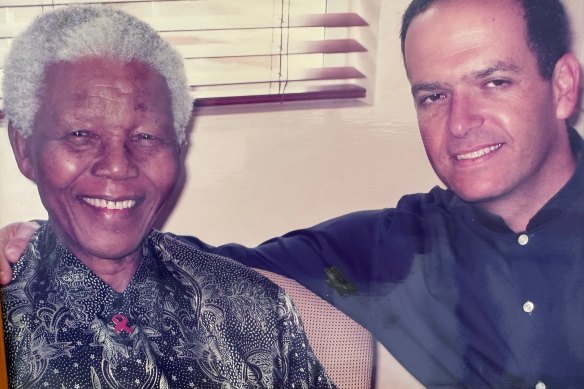 Dr Peter Friedland with his patient and friend, Nelson Mandela.