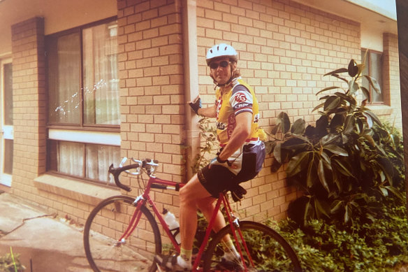 Partner and keen cyclist Brett Seaman, killed in 1997 when Gallagher was pregnant.