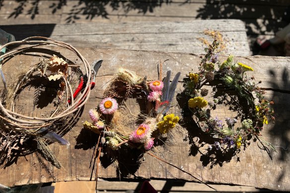 Lily Langham’s Christmas wreaths.