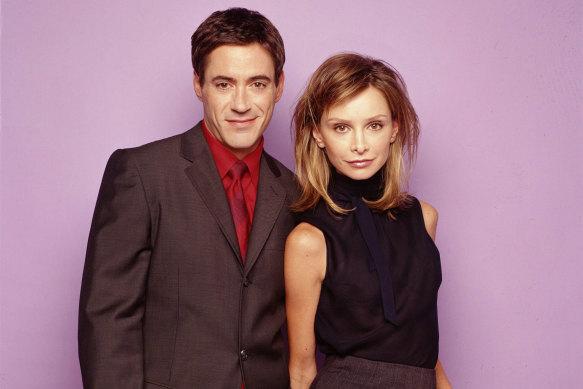 Robert Downey Jr and Calista Flockhart star in Ally McBeal.