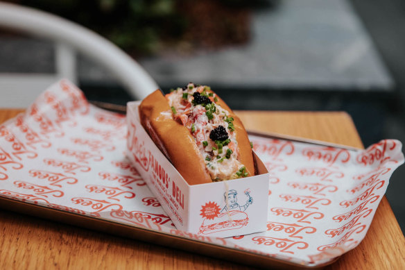 Joe’s Deli’s popular lobster and crab roll.