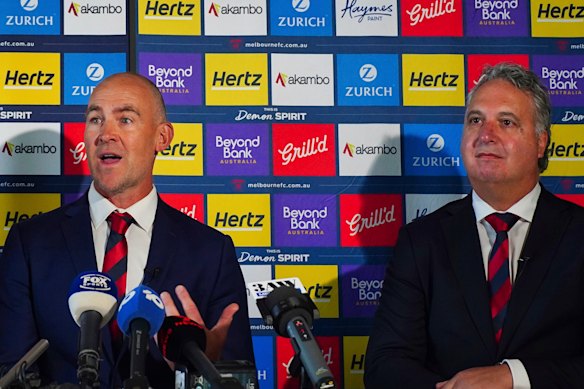 Paul Guerra (right) was in place as Melbourne CEO by the time Steven King got the senior coaching job.