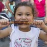 Zalie Guyes, 3, at the National Multicultural Festival in February.