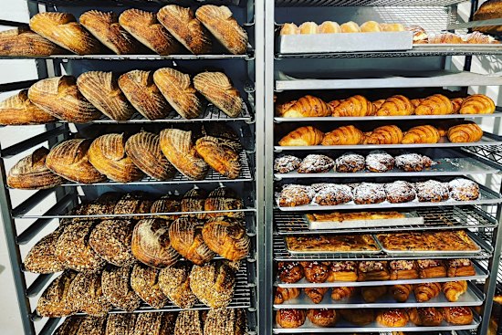 The baked goods selection.