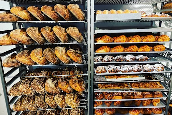 The baked goods selection.