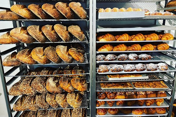 The baked goods selection.