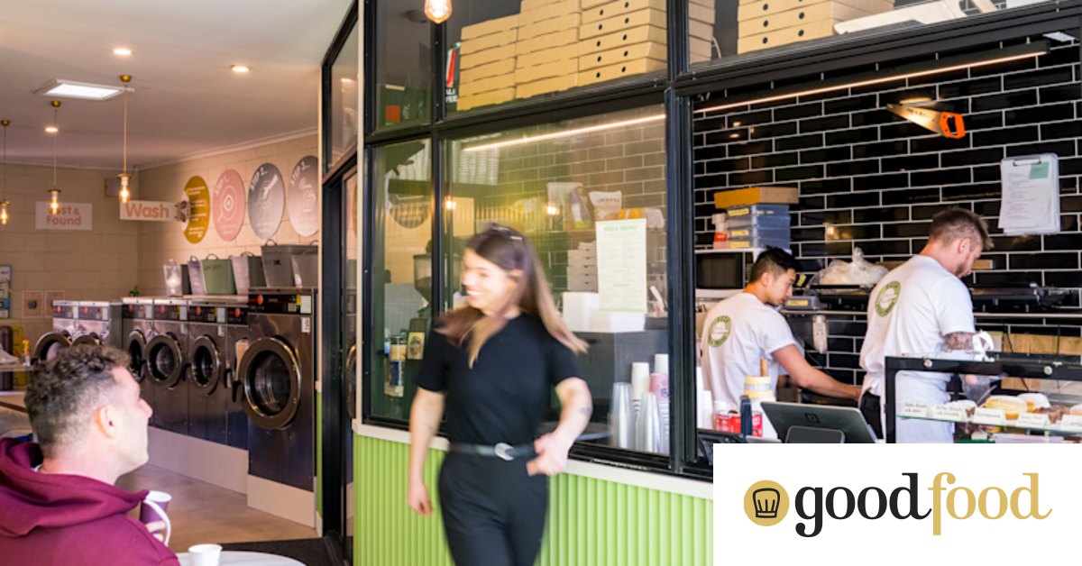 A working laundromat is now home to a pizza shop with a difference