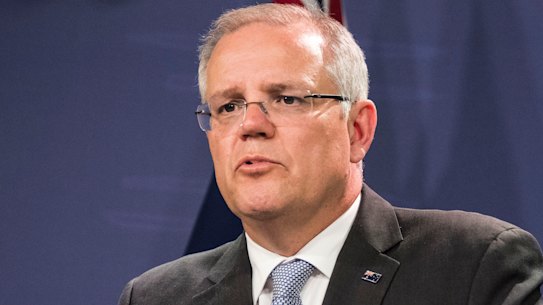 Prime Minister Scott Morrison speaks to the media about the terror attack on Bourke Street in Melbourne  the previous day during a press conference in Sydney on November 10, 2018. fedpol. Photo: Dominic Lorrimer