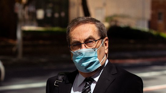 Michael Toohey arrives at ICAC on Monday.