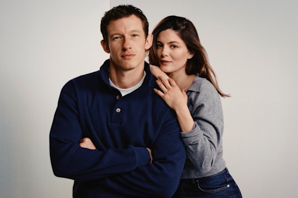 Callum Turner and Monica Barbaro star in One Night Only.
