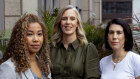 Sandra McNeil (left), Janet Menzies (middle) and Kate Gooden in Sydney.